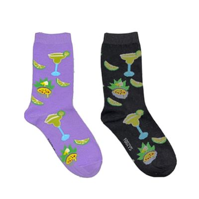 Women's Margarita &amp; Queso Dip Crew Socks - 2 Colors