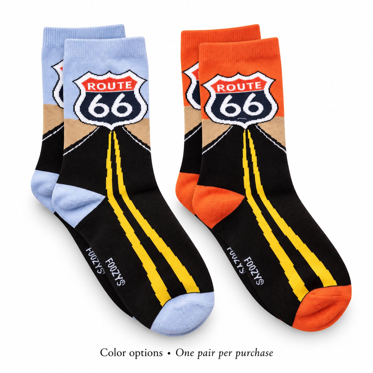 Womens' Route 66 Crew Socks - 2 Colors