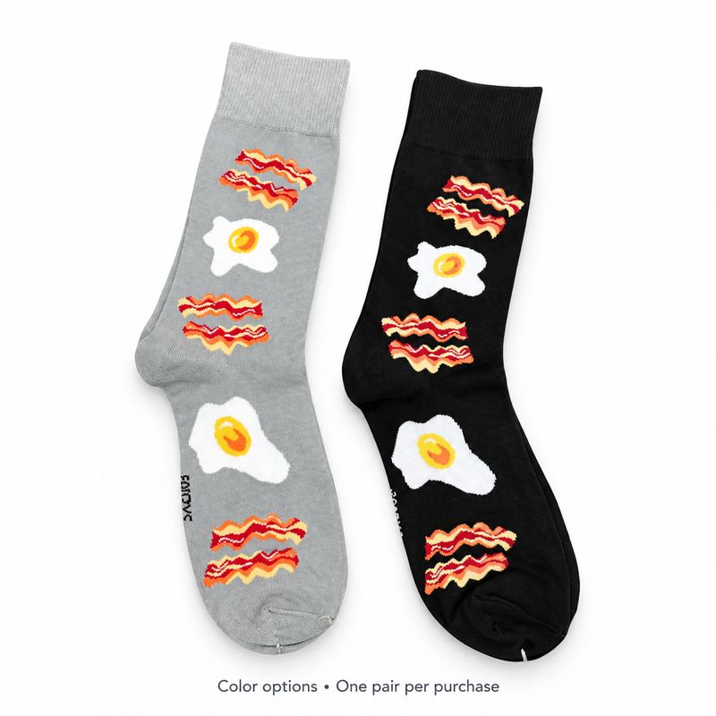 Men's Bacon &amp; Egg Crew Socks - 2 Colors