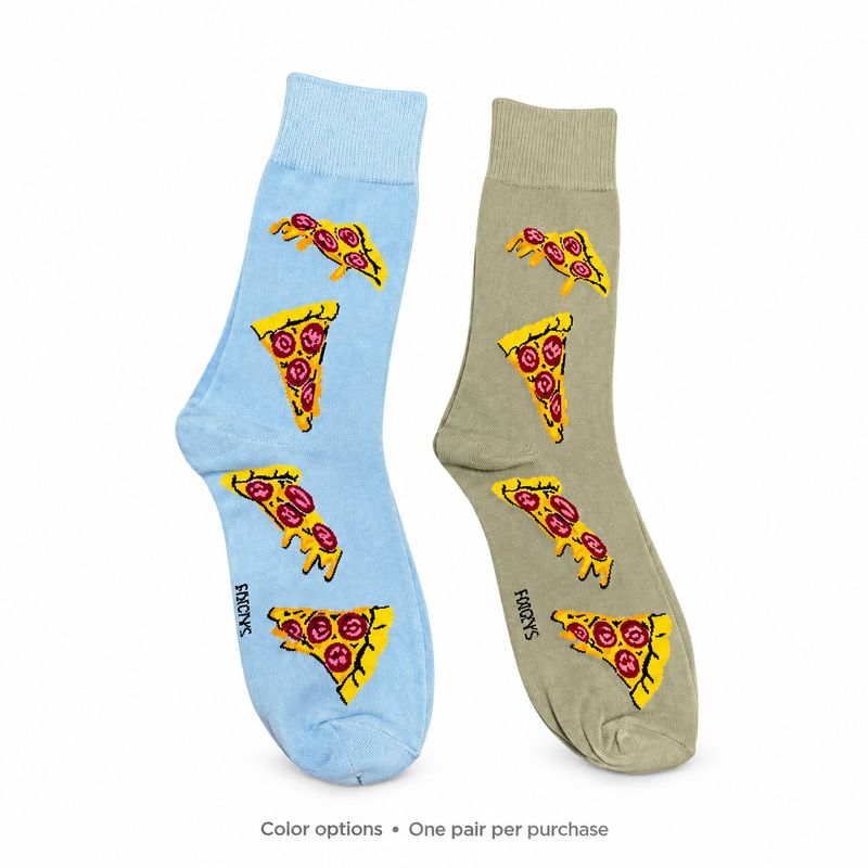 Men's Pizza Slice Crew Socks - 2 Colors