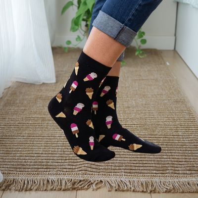 Ice Cream Cone &amp; Popsicles Socks  - 2 Colors