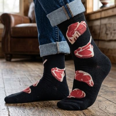 Men's Steak Crew Socks - 2 Colors