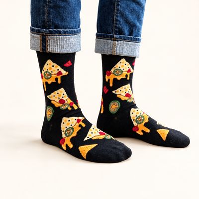 Men Nachos &amp; Cheese Crew Socks - 2 Colors