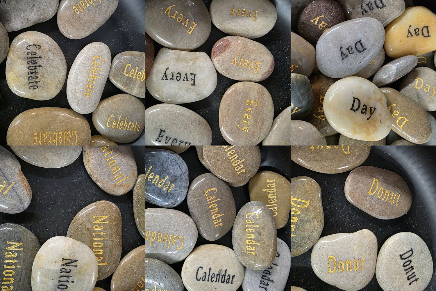 Mix &amp; Match Engraved Stone 3-Pack - Any Three Words