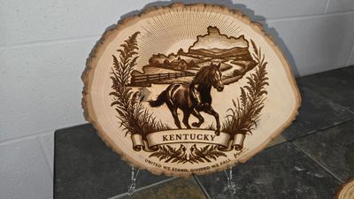 Celebrate the States: Kentucky – Laser-Etched Wood Slab