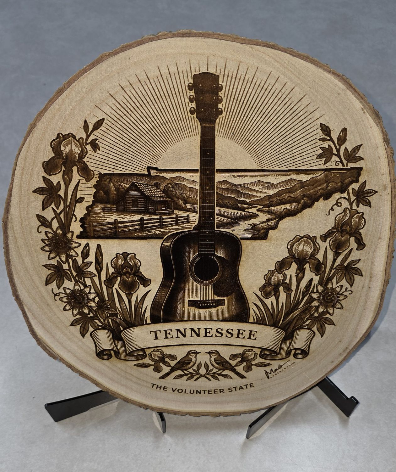 Celebrate the States: Tennessee – Laser-Etched Wood Slab