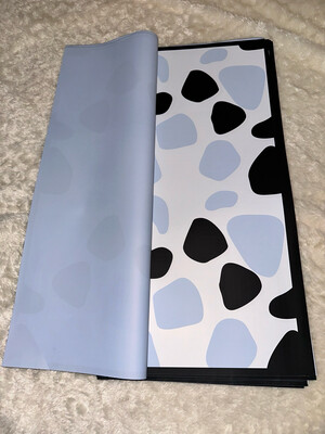 Light blue cow print /20 sheets per pack