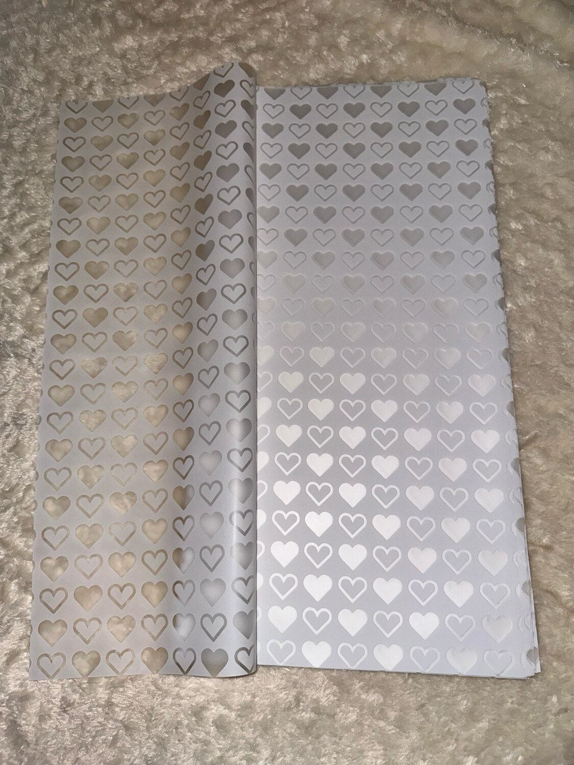 White heart/20 sheets per pack