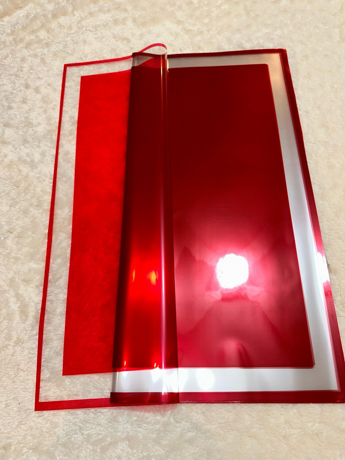 Trasparent red/20 sheets per pack