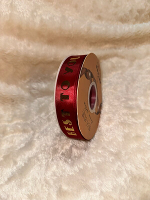 Red Best To You Ribbon 50 yard
