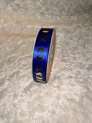 Blue Best To You Ribbon 50 yard