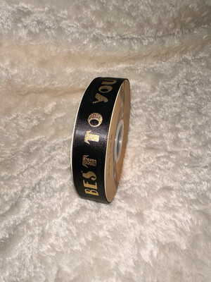 Black Best To You Ribbon 50 yard