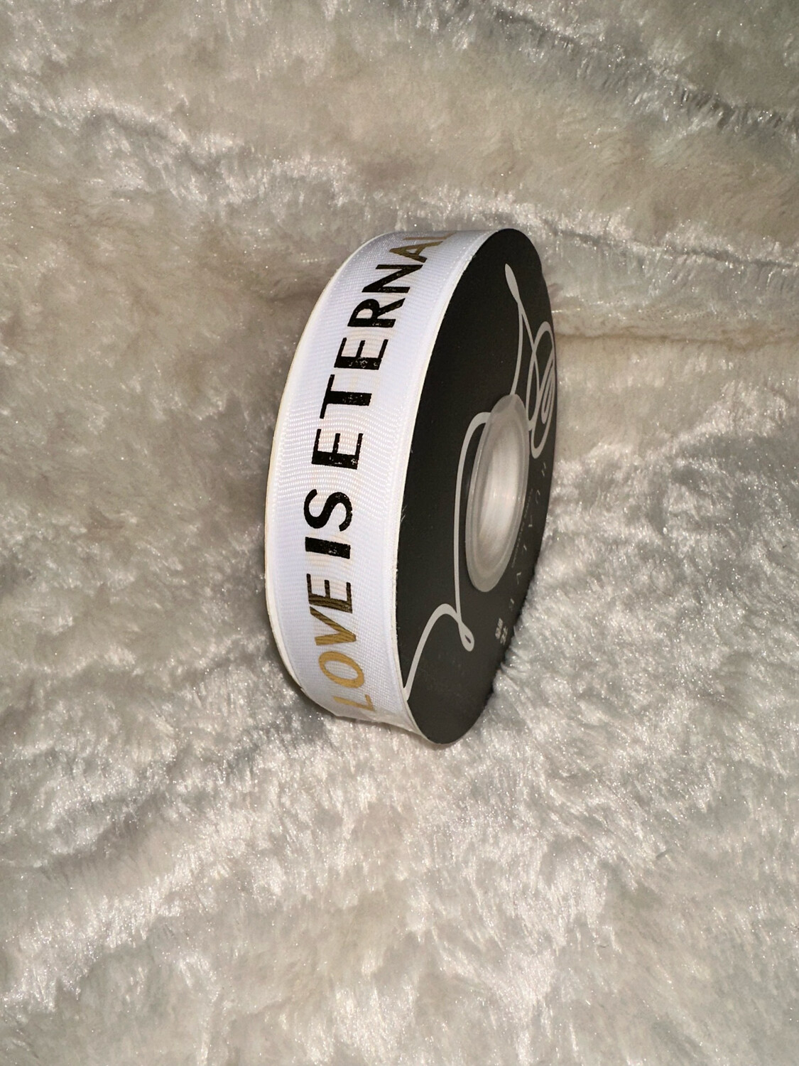 White Love Is Eternal Ribbon 50 yard