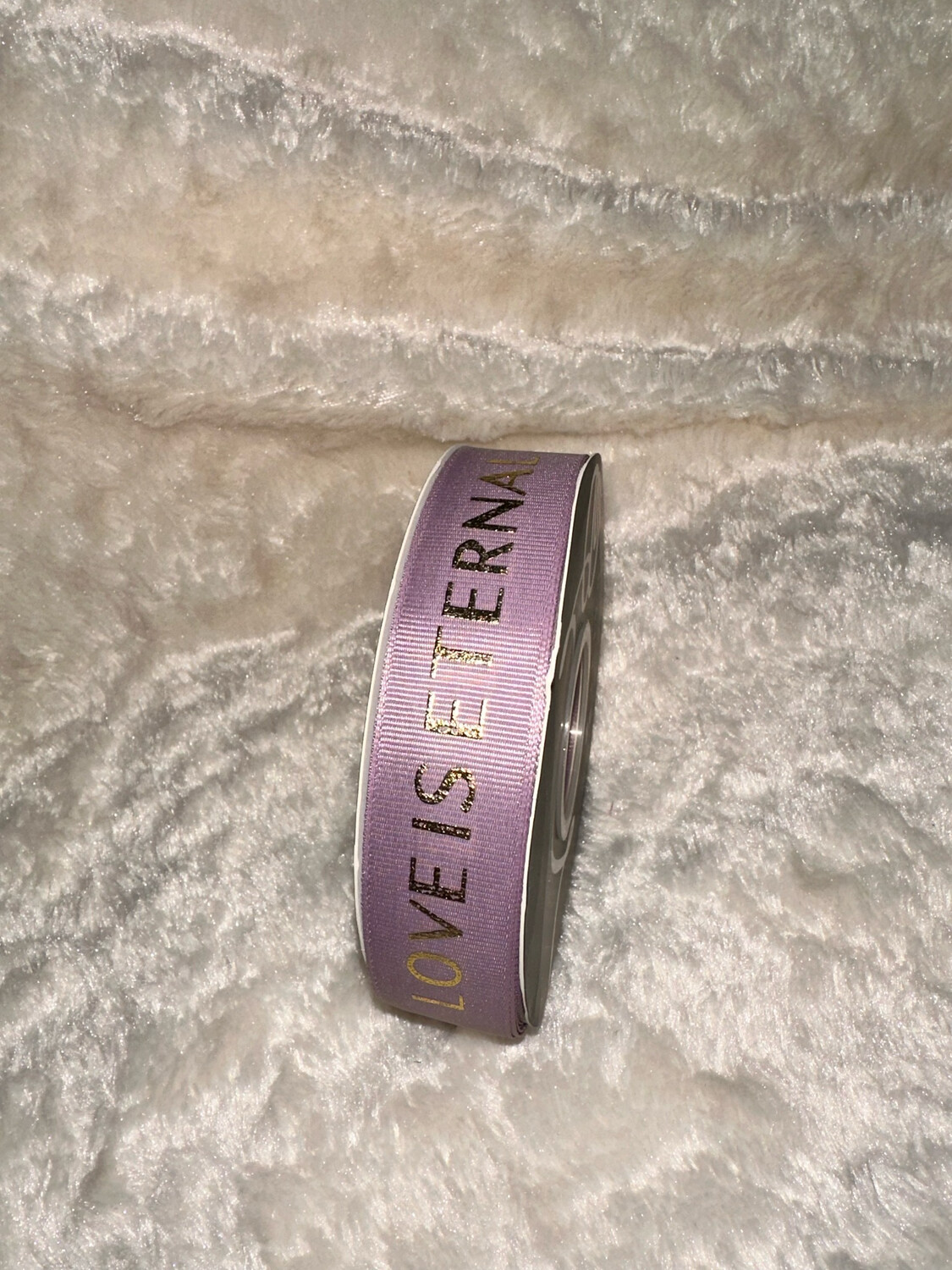 Purple Love Is Love Ribbon 50 yard