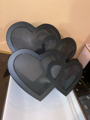double black heart 2 pieces set