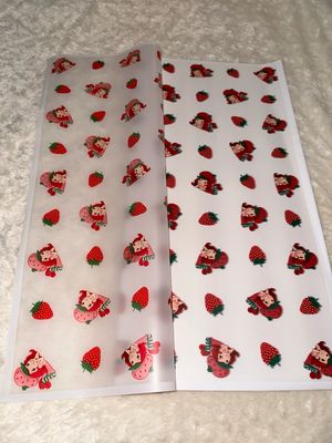 Strawberry shortcake/white 20 sheets per pack