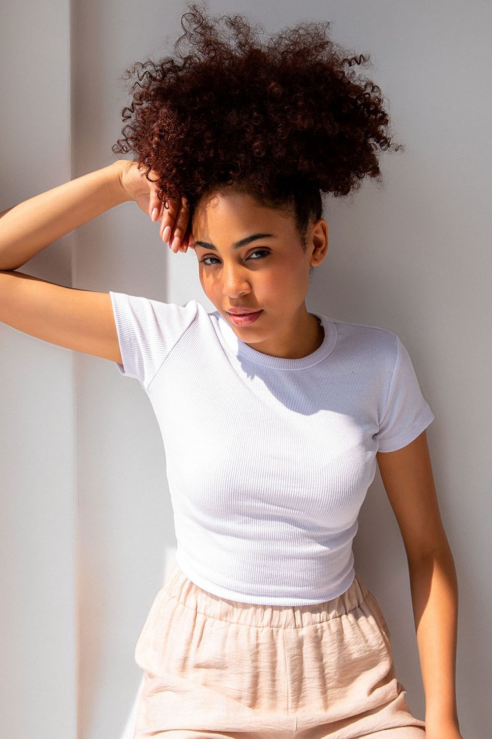 Geripptes Basic T-Shirt