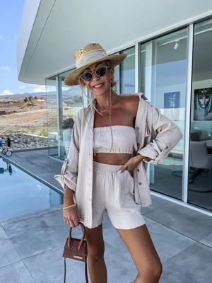 3-teiliges Shorts-Set