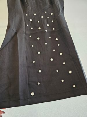 Trägerkleid mit Strass