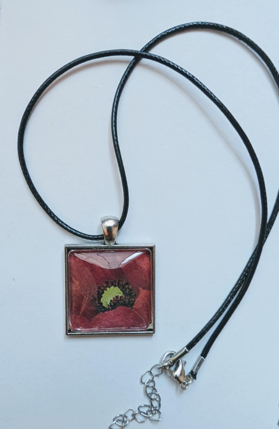 Handcrafted Paper Poppy Necklace