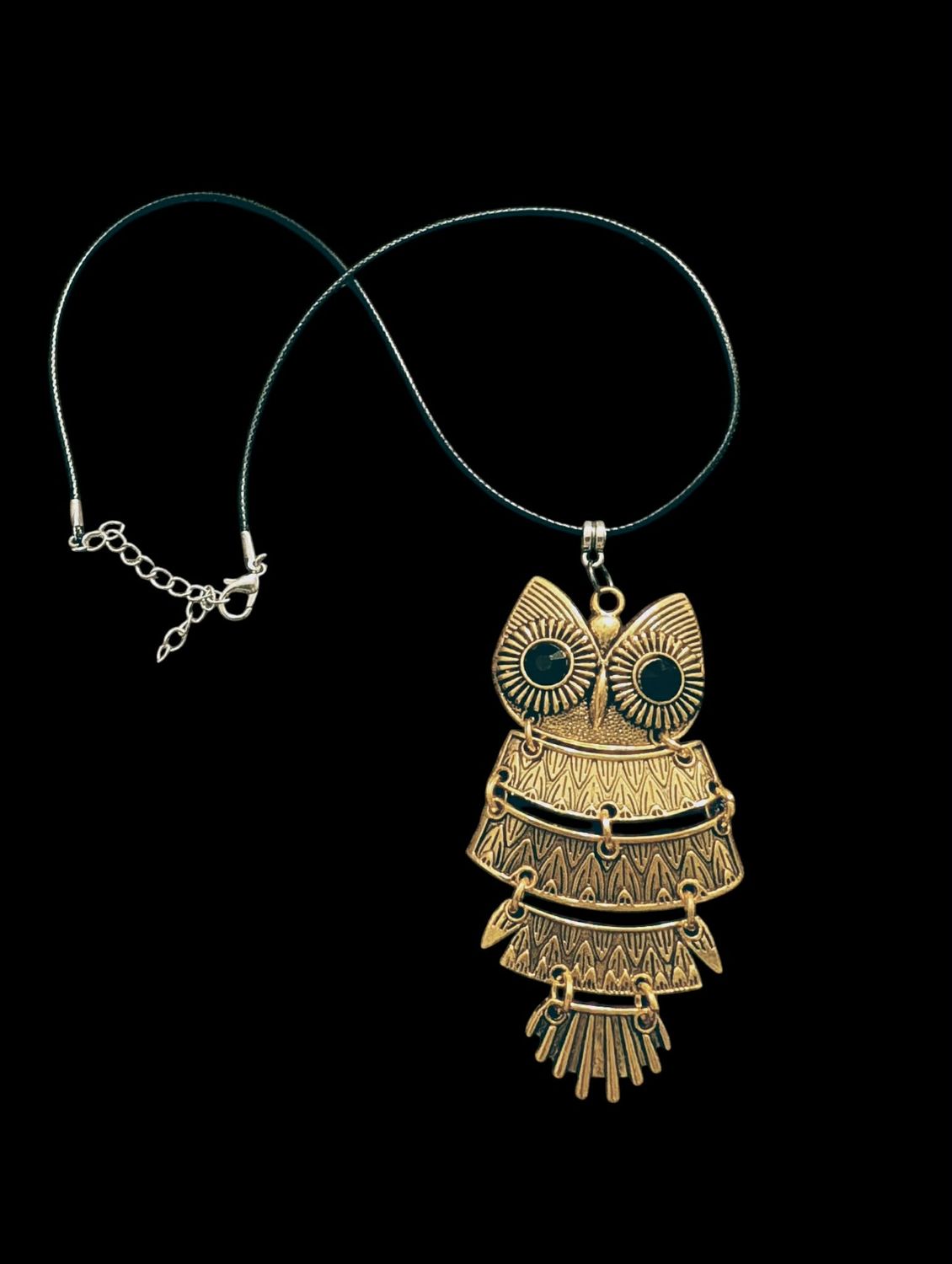 Handcrafted Large Pendant Owl Necklace