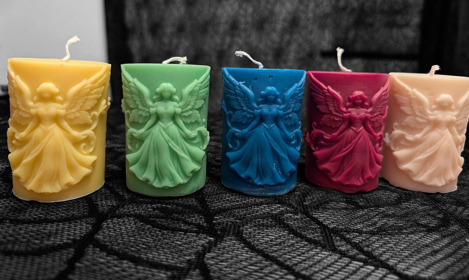 Handcrafted Angel Candle Gift Set (5 Candles)