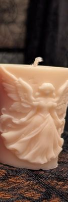 Handcrafted Angel Candle (1) White (Coconut)