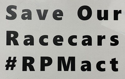 Save Our Racecars #RPMact Decal