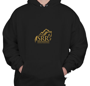 100% Cotton Hoodie (Black) w Gold logo (Lg only)