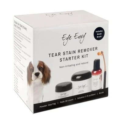 Eye Envy Tear Stain Remover Starter Kit Met Borstel Honden