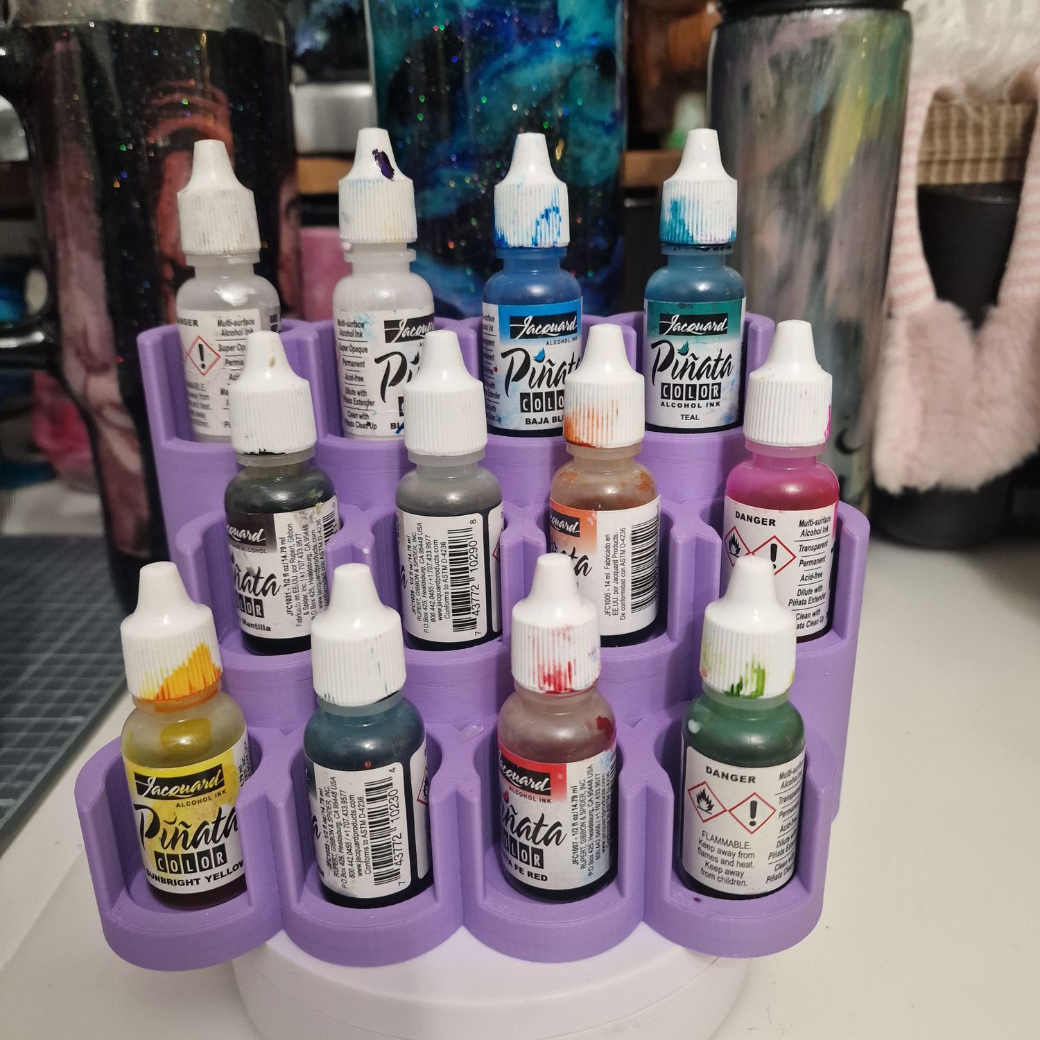 3D Alcohol inks holder medium