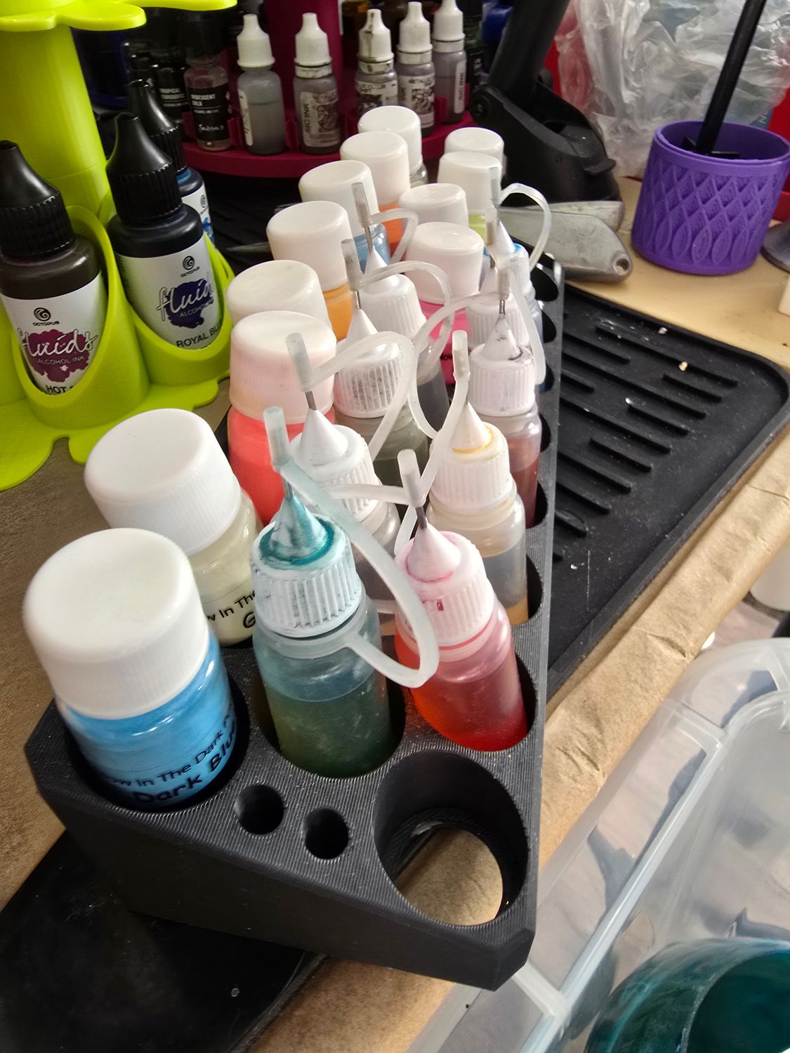 3D Alcohol inks holder medium