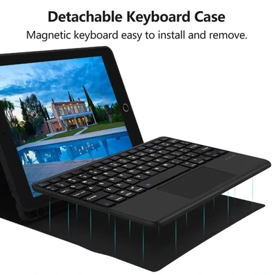IVEOPPE Touch iPad Keyboard Case 10.2 inch, iPad 9th 8th 7th