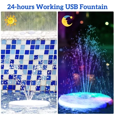 AISITIN LED Water Fountain Pump, USB Floating Pond Fountain