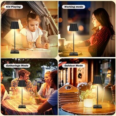 SJNLIGXGO Rechargeable Cordless Table Lamp 2 Pack