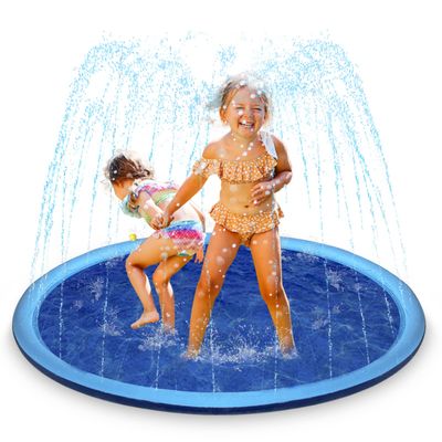 Splash Sprinkler Pad for Dogs &amp; Kids - Thicken Dogs Pool Bathtub.