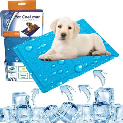 Dog Cooling Mat Medium Size, Pet Cooling   Mat Non-Toxic Gel Ice Silk Pads for...