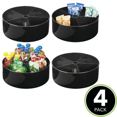 Lazy Susan Turntable Set of 4 &#39;mDesign&#39;– Revolving Condiments.