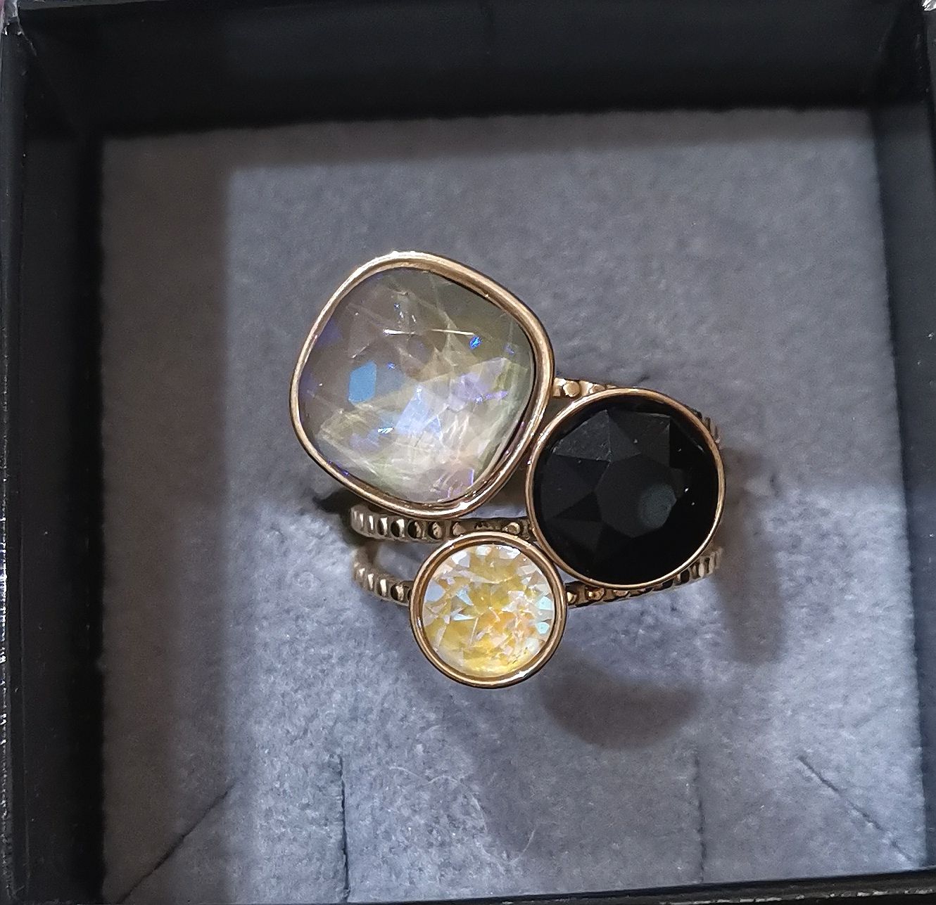 Bague Trylogie 3 en acier inoxydable
