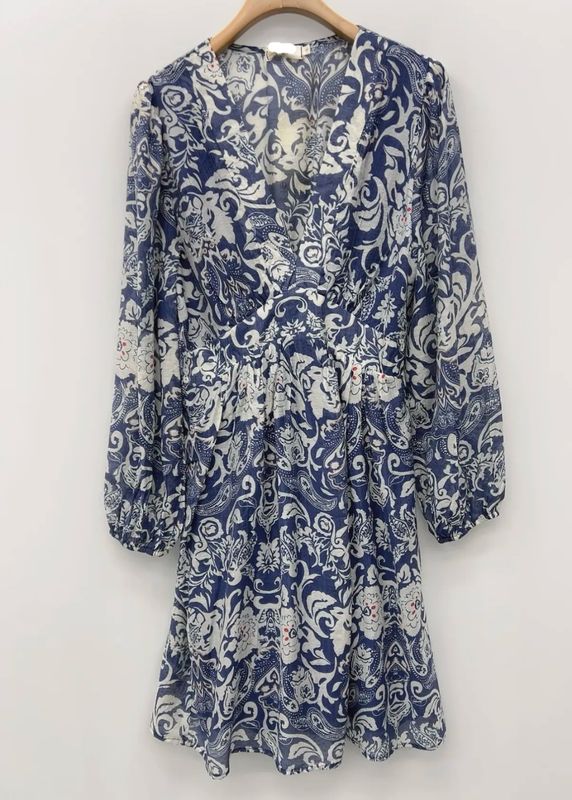Robe Bleue et blanche Rosalie