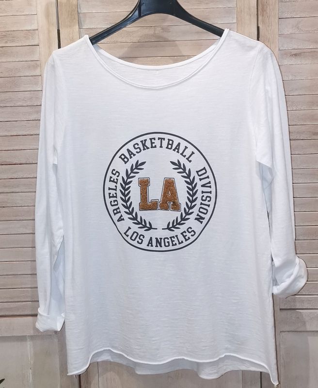 T-shirt blanc &quot;LA&quot;