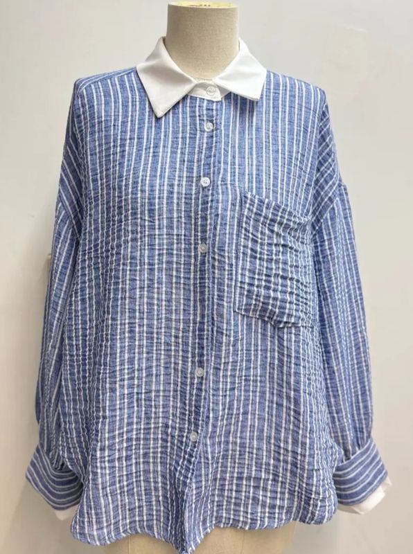 Chemise Ingrid à rayures bleues