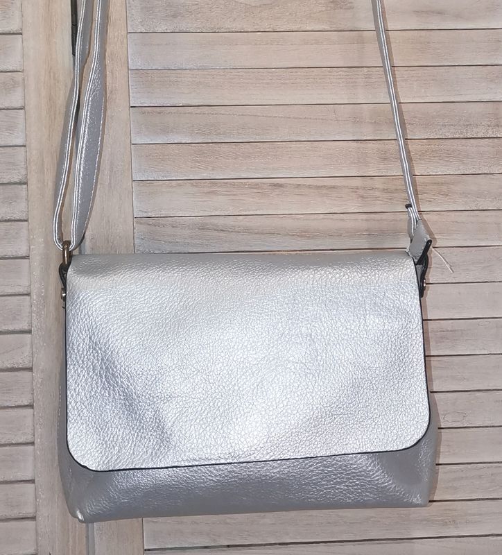Sac bandoulière argenté
