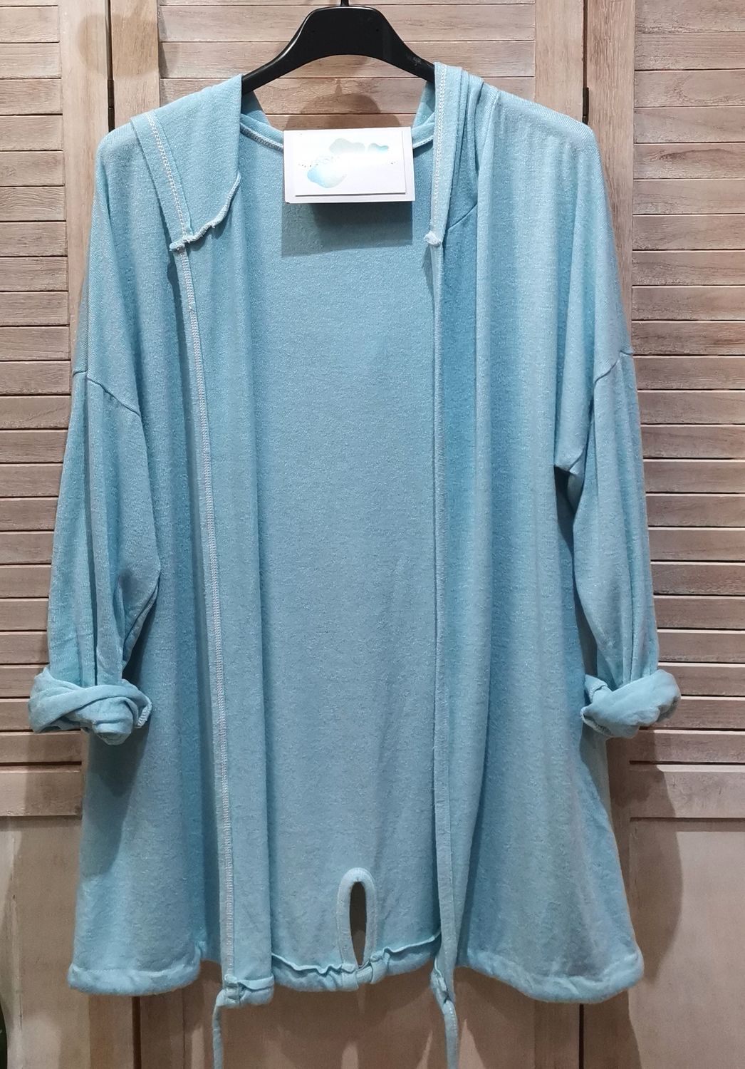 Gilet à capuche bleu ciel