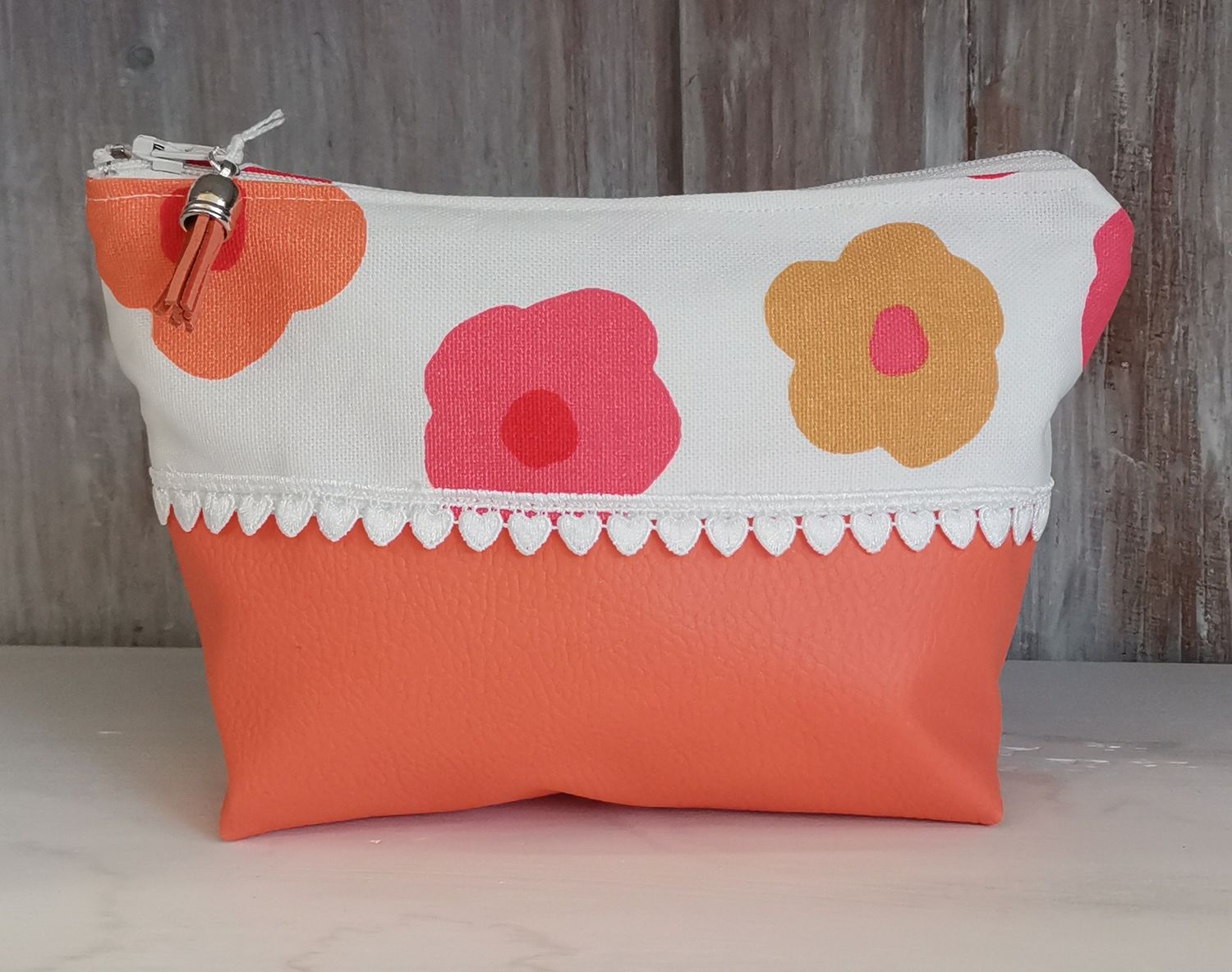 Trousse à maquillage bi matière