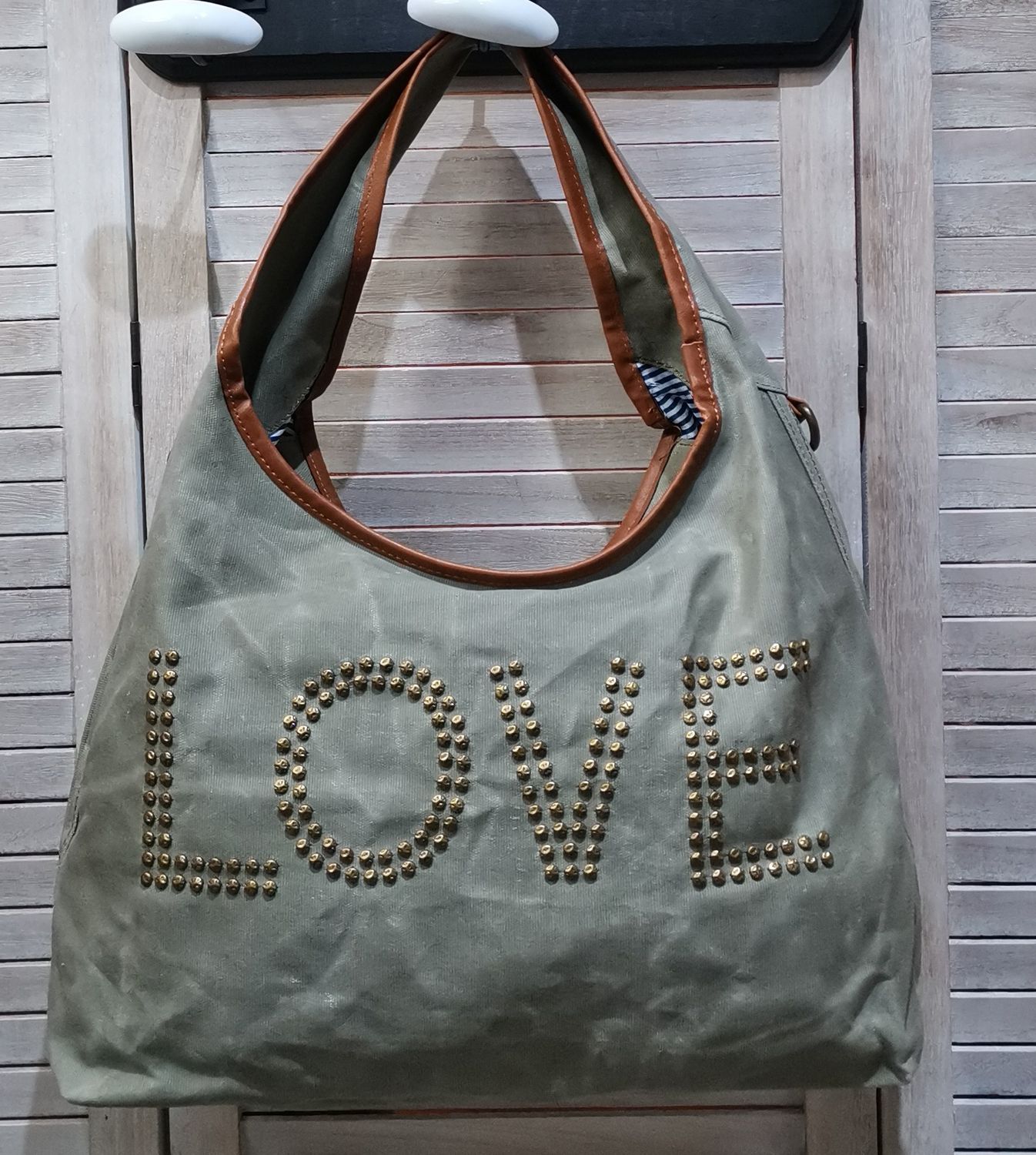 Sac kaki &quot;LOVE&quot;