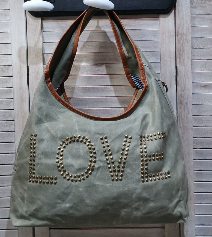 Sac kaki &quot;LOVE&quot;
