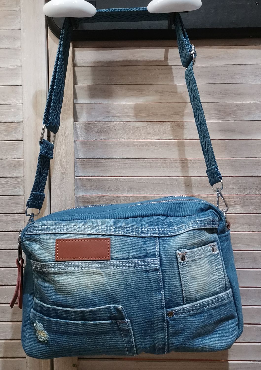 Sac bandoulière en jeans recyclé