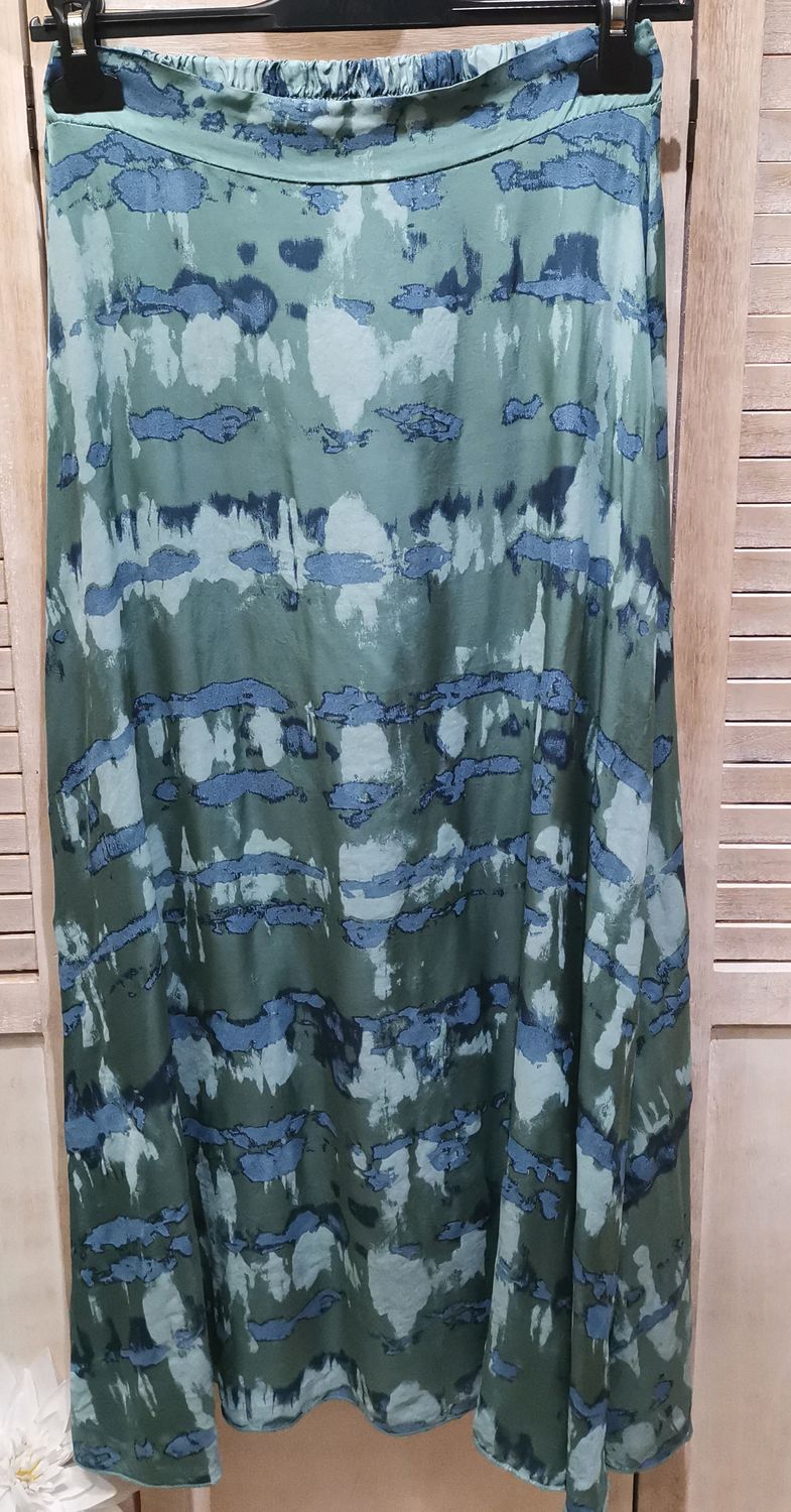 Jupe longue à motifs marbrés