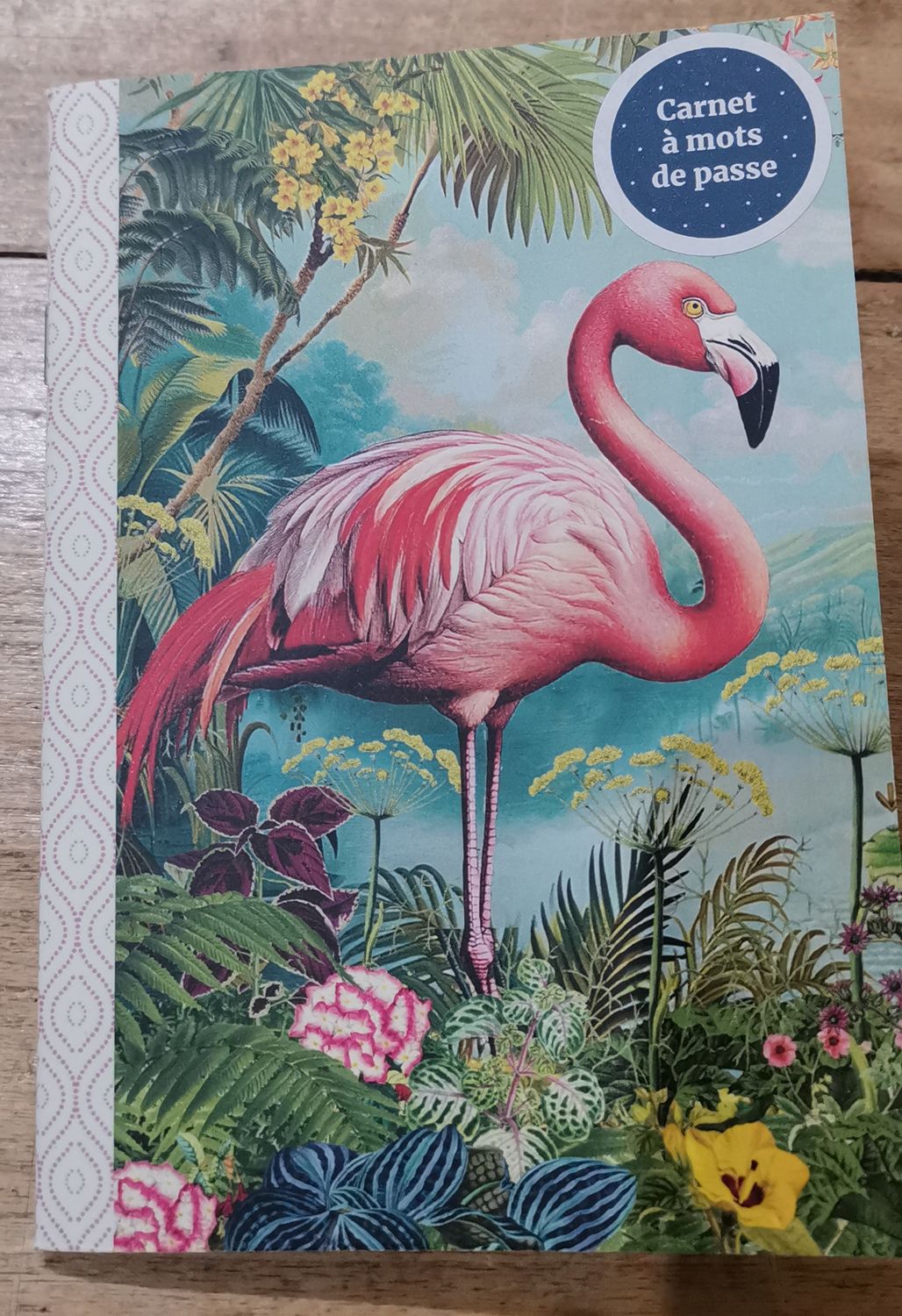 Carnet à mot de passe  &quot; Le flamant rose&quot;
